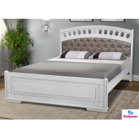 Кровать Фелиция (белый с серебряной патиной)