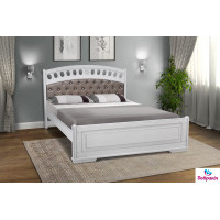 Кровать Фелиция (белый с серебряной патиной)