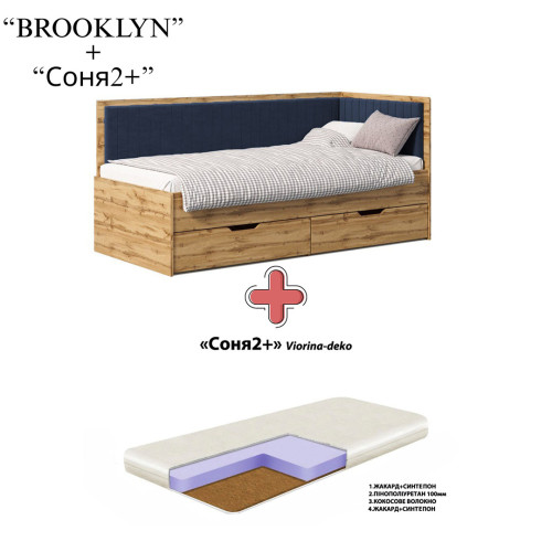 Ліжко BROOKLYN Navy374145