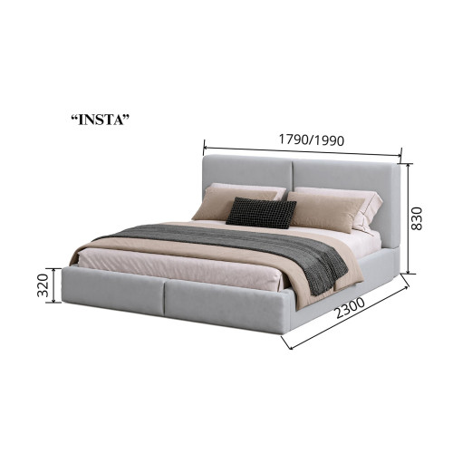 Ліжко двоспальне Insta369623