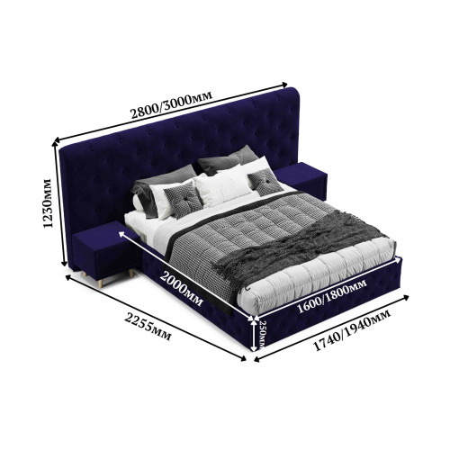 Ліжко двоспальне Oscar PLUS368666