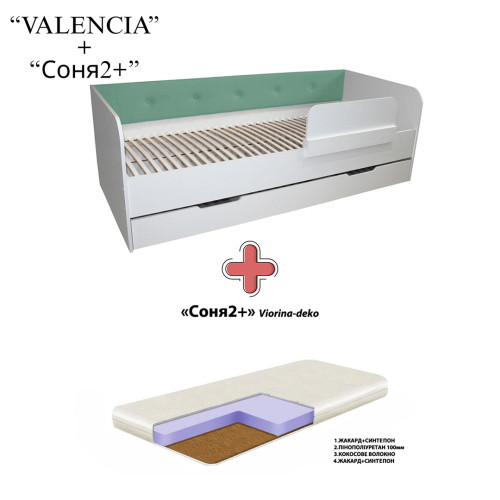 Ліжко Valensia Turquoise372170