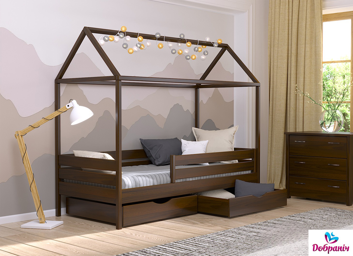 детская кровать домик Добраніч