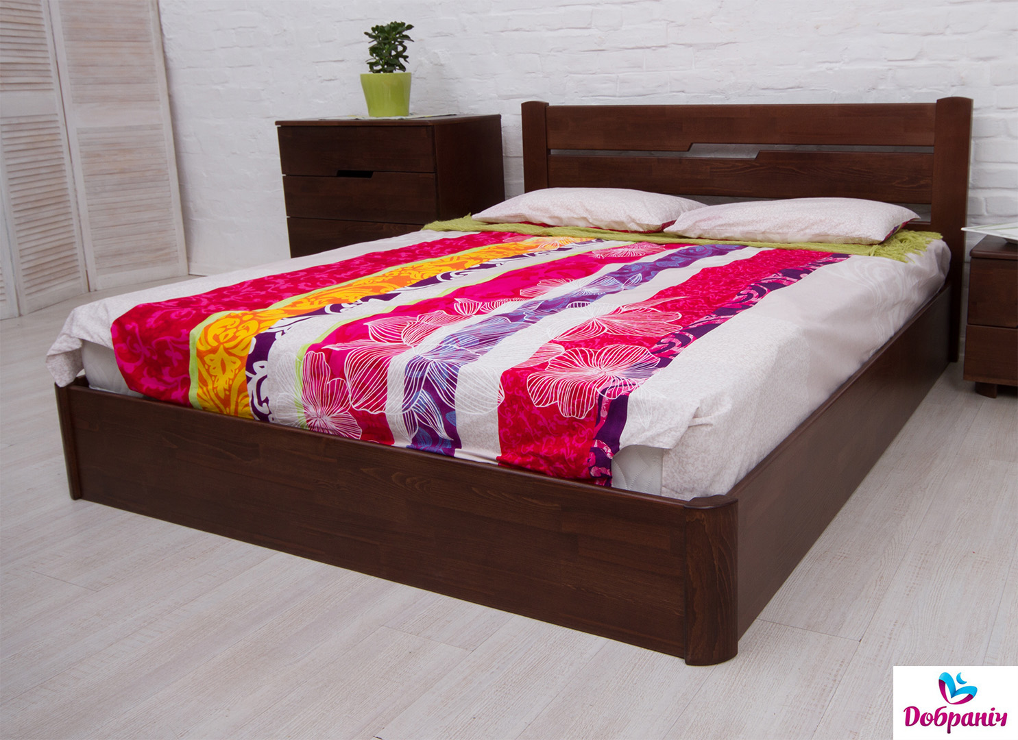 ліжко двоспальне з підйомним механізмом Добраніч