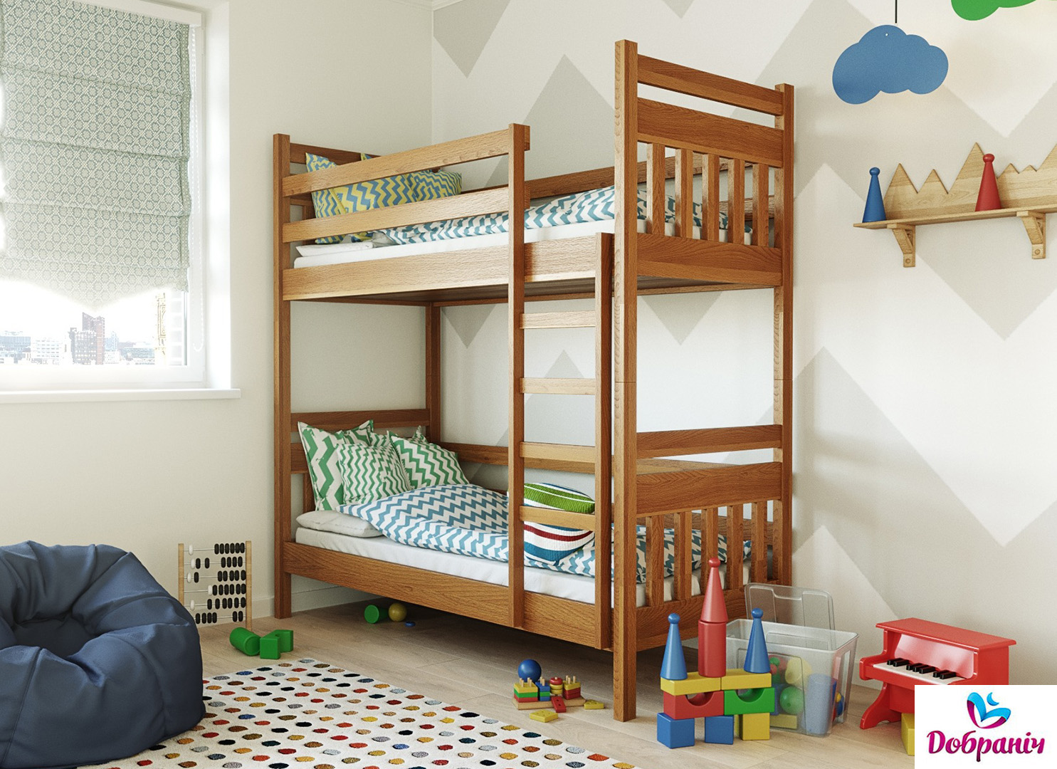ліжко дитяче дерев'яне Добраніч