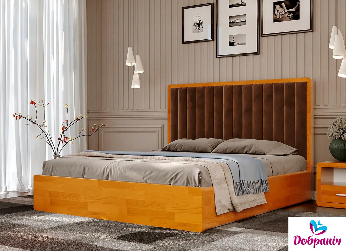 Ліжко двоспальне з ящиками Добраніч